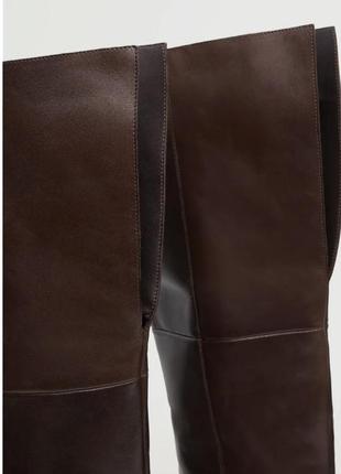 Mango нові жіночі шкіряні чоботи ботфорди розмір 38, 39 іспанія