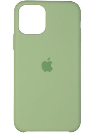 Чехол для iphone 11 pro max silicone case силиконовый зеленый с открытым низом