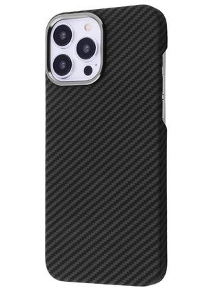 Чохол wave premium carbon slim with magsafe iphone 13 pro max black