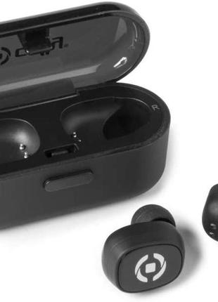 Бездротові стереонавушники celly bhtwinsbk true, чорні навушники bluetooth