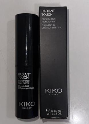 Хайлайтер kiko milano radiant touch creamy stick highlighter  хайлайтер 1012 фото
