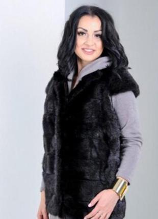 Жилетка із хутра кролика 46 розмір