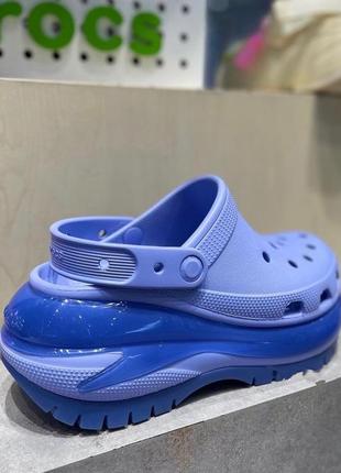 Крокс мега краш клог фиолетовые crocs mega crush clog violet3 фото