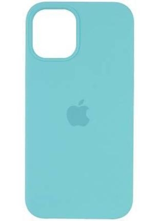 Чехол apple iphone 12 mini silicone case голубой с открытым низом