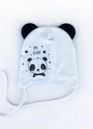 Шапочка на зав'язках "вилл", бавовна (шапочки сезонні)