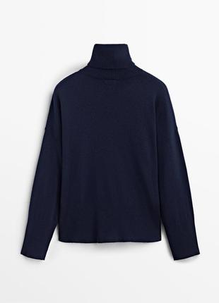 Новый шерстяной свитер с высоким воротником водолазка massimo dutti свободного кроя4 фото