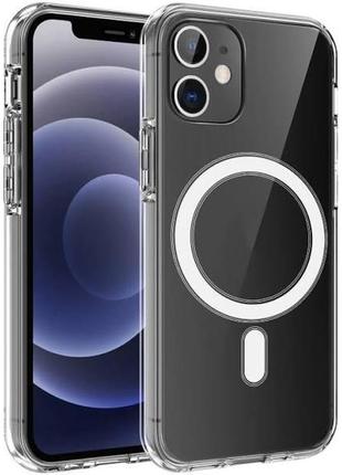 Чохол clear case magsafe simple magnetiс для iphone 12/12 pro прозорий