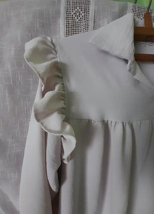 Блуза с воланами жатка2 фото