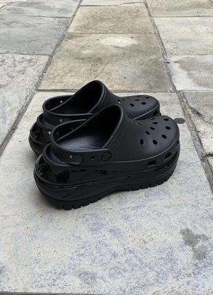 Крокс мега краш клог чорні crocs mega crush clog black6 фото