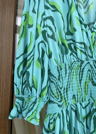 Бирюзовое платье river island морская волна бирюзовое миди ретро этно бохо хиппи7 фото