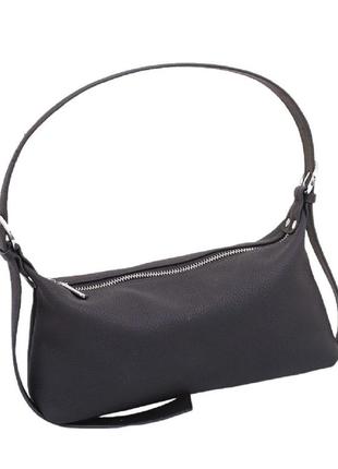 Женская черная маленькая сумка olivia leather b24-w-2032a