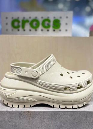 Крокс мега краш клог молочні crocs mega crush clog bone