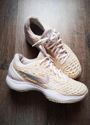 Кроссовки nike air zoom cage 3 womens 8 white cream athletic 918199-102