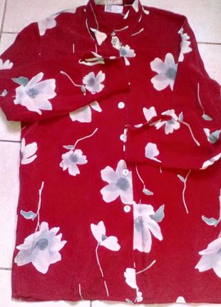 # акція 1+1=3 #pier angelini# вінтажна стильна сорочка # червона блуза в маках# # #