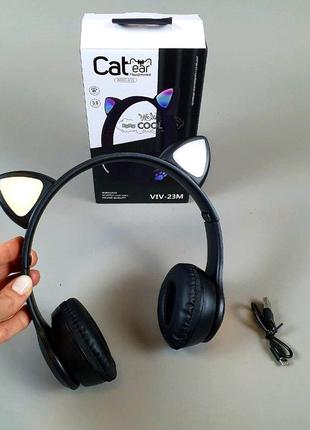 Навушники котячі вушка бездротові наушники котячі вуха cat ear viv-23m