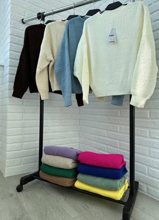 Стильний светр в'язка туреччина, об'ємний якісний жіночий светр6 фото