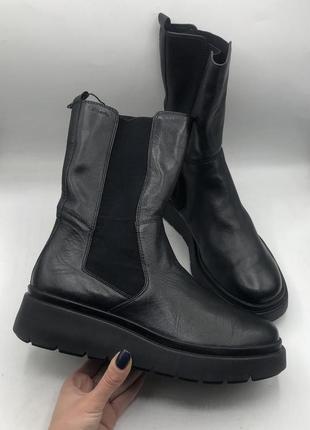 Высокие кожаные челси tamaris