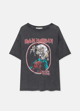 Футболка iron maiden pull&bear3 фото