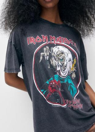 Футболка iron maiden pull&bear6 фото