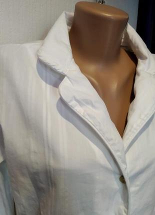 Белая тонкая хлопковая рубашка блузка