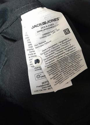 Фирменная хлопковая рубашка чёрного цвета jack & jones originals made in bangladesh5 фото