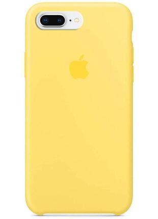 Силиконовый чехол apple silicone case  для iphone 7 plus / 8 plus желтый1 фото