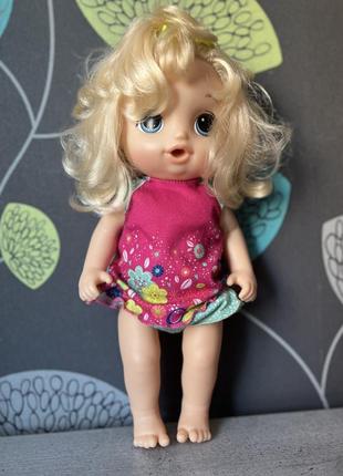 Інтерактивна лялька пупс танцююча мала блондинка baby alive1 фото