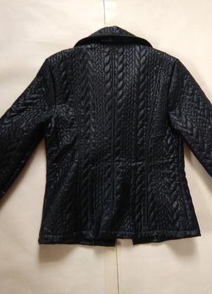 Стильная черная стеганая куртка косуха италия today, m размер.5 фото