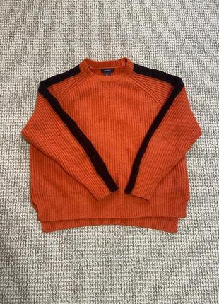 Оранжевий светер, в‘язаний светер