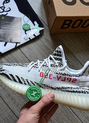 Топ 🔝 кроссовки showroom adidas yeezy boost 350 v2 'white zebra'