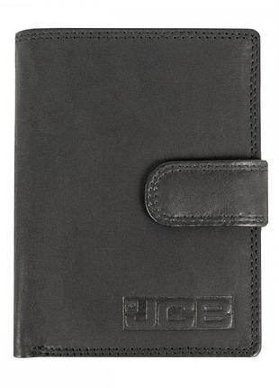 Кошелек кожаный мужской  jcb nc36mn black (черный)
