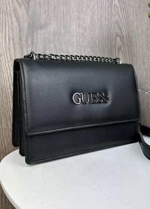 Женская качественная черная мини сумка клатч на плечо5 фото