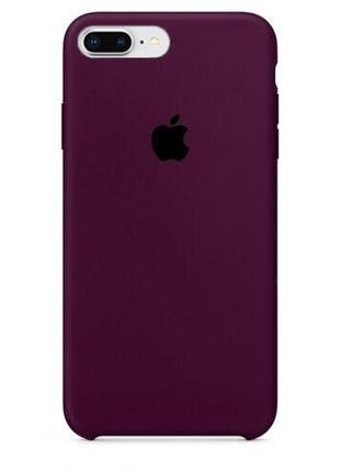 Силиконовый чехол apple silicone case  для iphone 7 plus / 8 plus бордовый