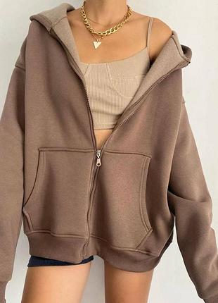 🎨9! хитовое теплое женское худи на флисе на молнии на замке на мейке мокко каручино теплое женское худи на флисе флис флисе