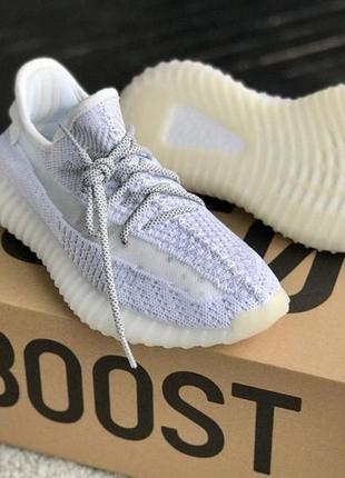 Adidas yeezy 350 рефлективные кроссовки адидас белого цвета (36-42)7 фото