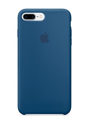 Силіконовий чохол apple silicone case для iphone 7 plus/8 plus синій з відкритим низом