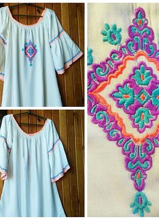 Сукня туніка  вишивка плаття міді вишиванка