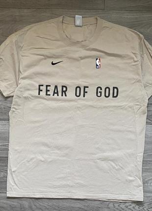 Редкая футболка nike x fear of god nba