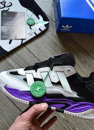 Топ 🔝 кросівки adidas niteball 'purple white black'