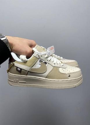 Найк кроссовки nike air force 1 low tan bling