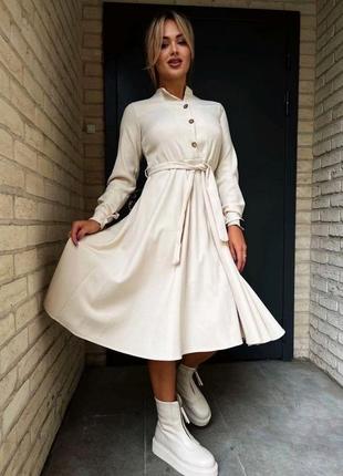Платье рубашка вельвет вельветовое платье миди на пуговицах с длинными рукавами с поясом молочное зелёное голубое мокко