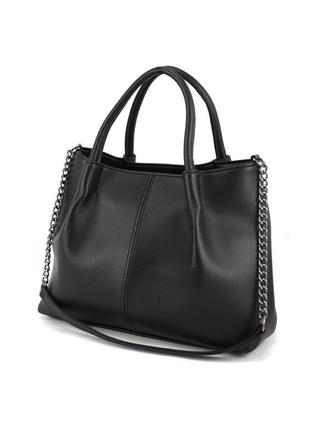 Вместительная женская сумка из экокожи voila 0-5465315 черная2 фото