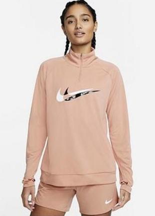 Реглан лонгслив спортивный nike swoosh dri-fit3 фото