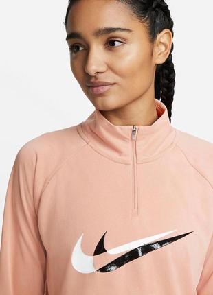 Реглан лонгслив спортивный nike swoosh dri-fit4 фото