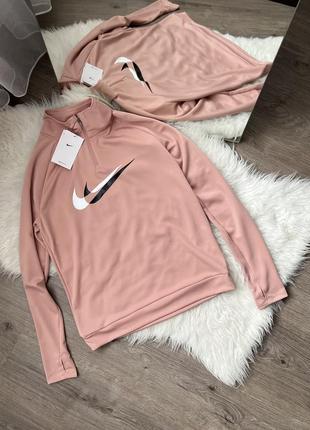 Реглан лонгслів спортивний nike swoosh dri-fit