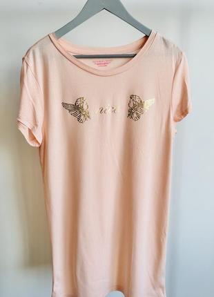 Персикова нічна сорочка, футболка scoopneck sleepshirt victoria's secret. оригінал