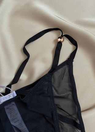Трусики женские прозрачные черные сеточка бикини бренд4 фото