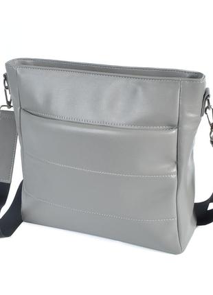 Лаконичная стильная женская сумка вместительная высокого качества с  большими карманами цвет беж тауп8 фото