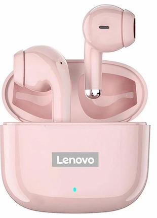 Оригинальные наушники lenovo lp40 pro, bluetooth 5.1, до 20 часов автономности, защита ipx5 (pink)