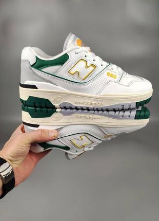 New balance 550 white nightwatch green